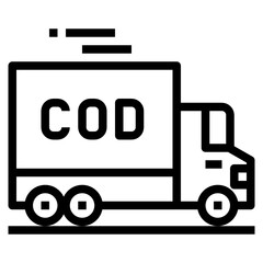 Cash On Delivery line icon