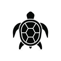 Obraz premium Turtle glyph icon. Vector fill black illustration.