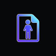 About Successful Man blue gradient vector icon