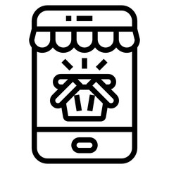 Shopping line icon