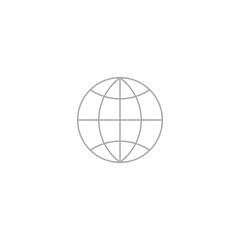 globe internet icon isolated on white background