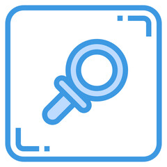 Magnifying GlassSearch blue line icon