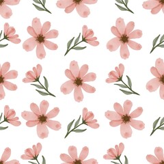 seamless pattern of orange flowers for fabric and background