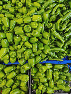 Green Peppers Close Up