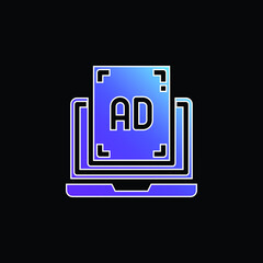 Advertising blue gradient vector icon