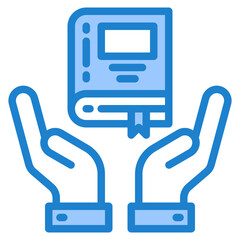 hand blue style icon