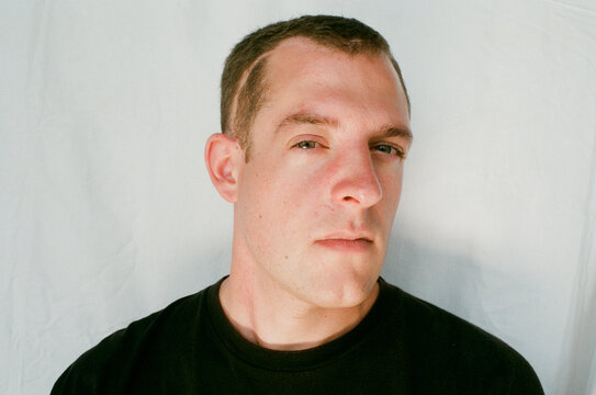 Closeup Portrait Of A Man With Natural Light
