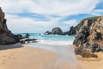 Beautiful beaches in Ferrol, Galicia. North of Spain 