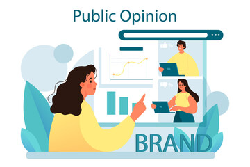 Public opinion. Idea of PR through mass media to advertise