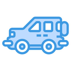 Jeep blue line icon