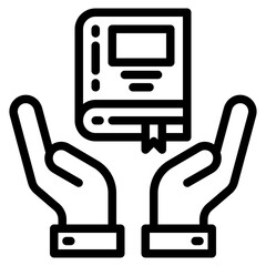 hand outline style icon