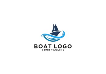 boat logo in white background