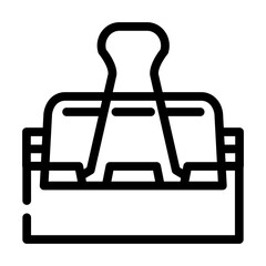 clamp stationery line icon vector. clamp stationery sign. isolated contour symbol black illustration