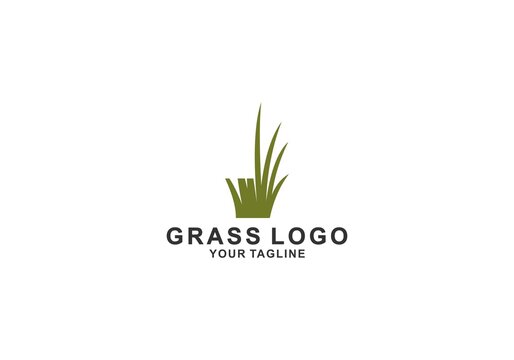 grass logo in white background