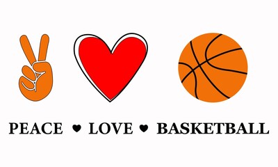 Peace Love Basketball, Peace, Love, Basketball Vector And Clip Art 