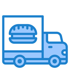 delivery blue style icon