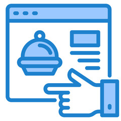 food blue style icon