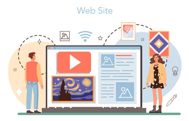 Artist online service or platform. Professional illustrator