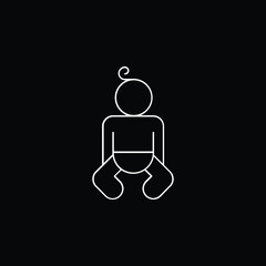 Baby Body Outline blue gradient vector icon