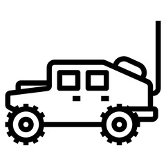 Armored line icon