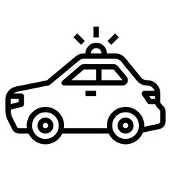Police Car line icon