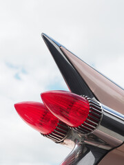 Taillight of an old vintage car