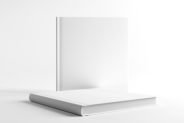 Blank cover book isolated on a white background - 3d rendering