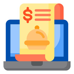 receipt flat style icon