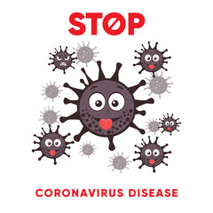 Vector illustration corona virus infection. 2019-nvoc virus.corona virus microbe. corona virus danger, corona cell. disense outbreak