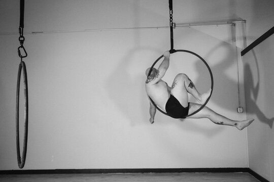 Alternative Man At Aerial Lyra Studio 