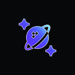 Astrophysics blue gradient vector icon