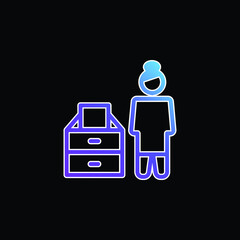 Archive blue gradient vector icon