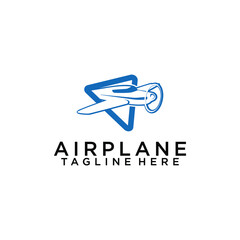 Air plane logo vector concept
