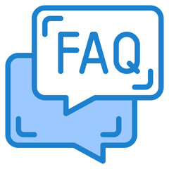 faq blue style icon