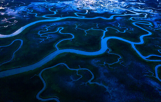 Sunset Over Marshland