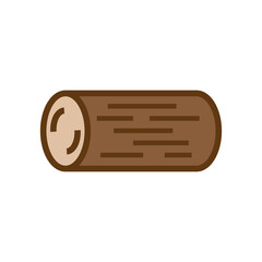 Wood log flat icon