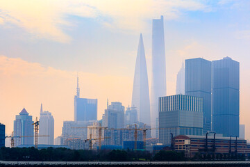 Shanghai cityscape morning view