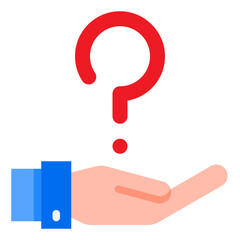 question flat style icon