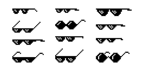 Boss glasses meme vector illustration. Thug life design.