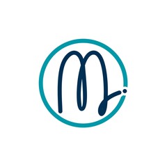 Initials letters M logo design vectors unique
