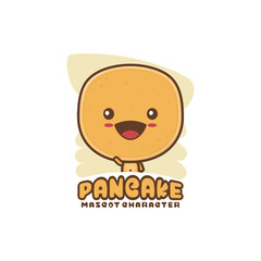 cute pancake mascot character