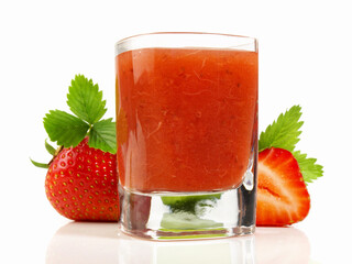 Strawberry Shot on white Background - Isolated