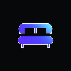 Bed blue gradient vector icon