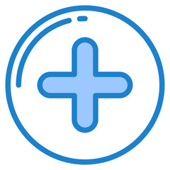 Fototapeta premium add blue style icon