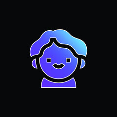 Boy blue gradient vector icon
