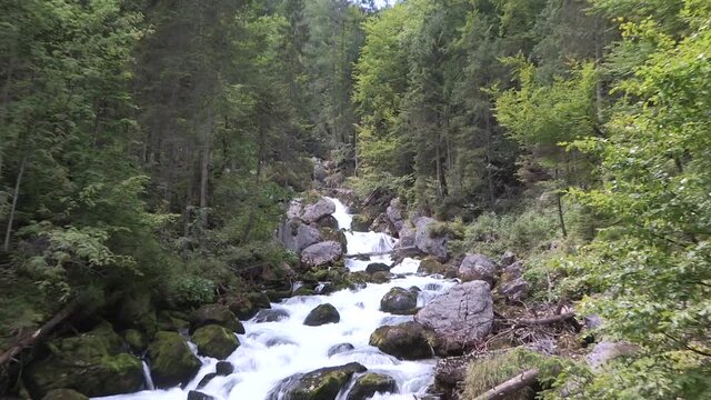 Wildbach mit Wasserfall