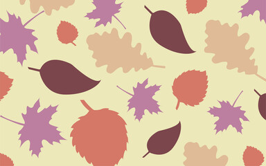 Obraz premium Autumn colors of different leaves background