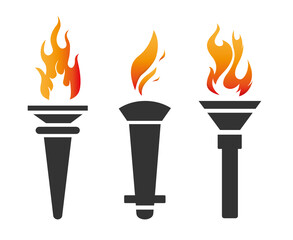 torch Black Collection symbol illustration abstract design on Background