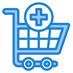 Fototapeta premium cart blue style icon
