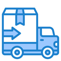 delivery blue style icon
